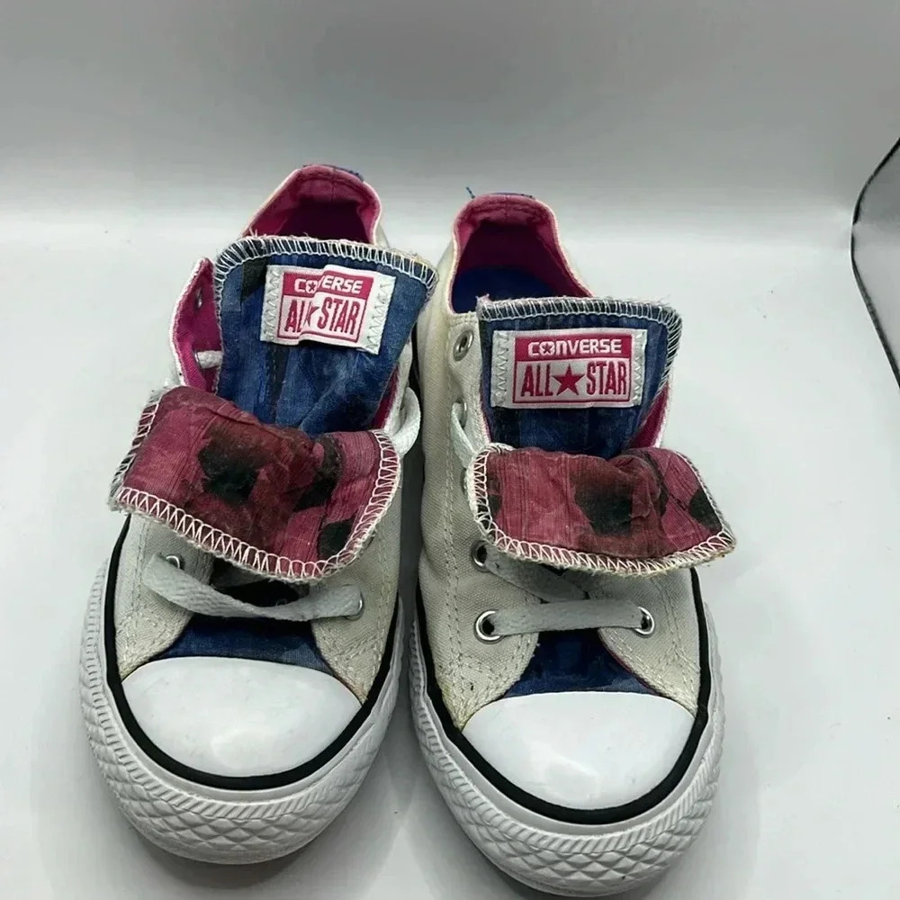 Converse All*Star childs white low tops athletic sneaker 3 girl youth streetwear